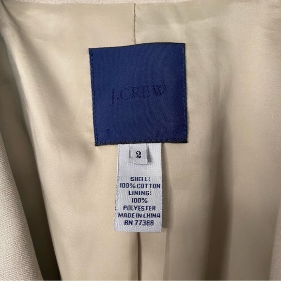 J. Crew Beige Two Button Blazer Size 2 - Picture 6 of 8